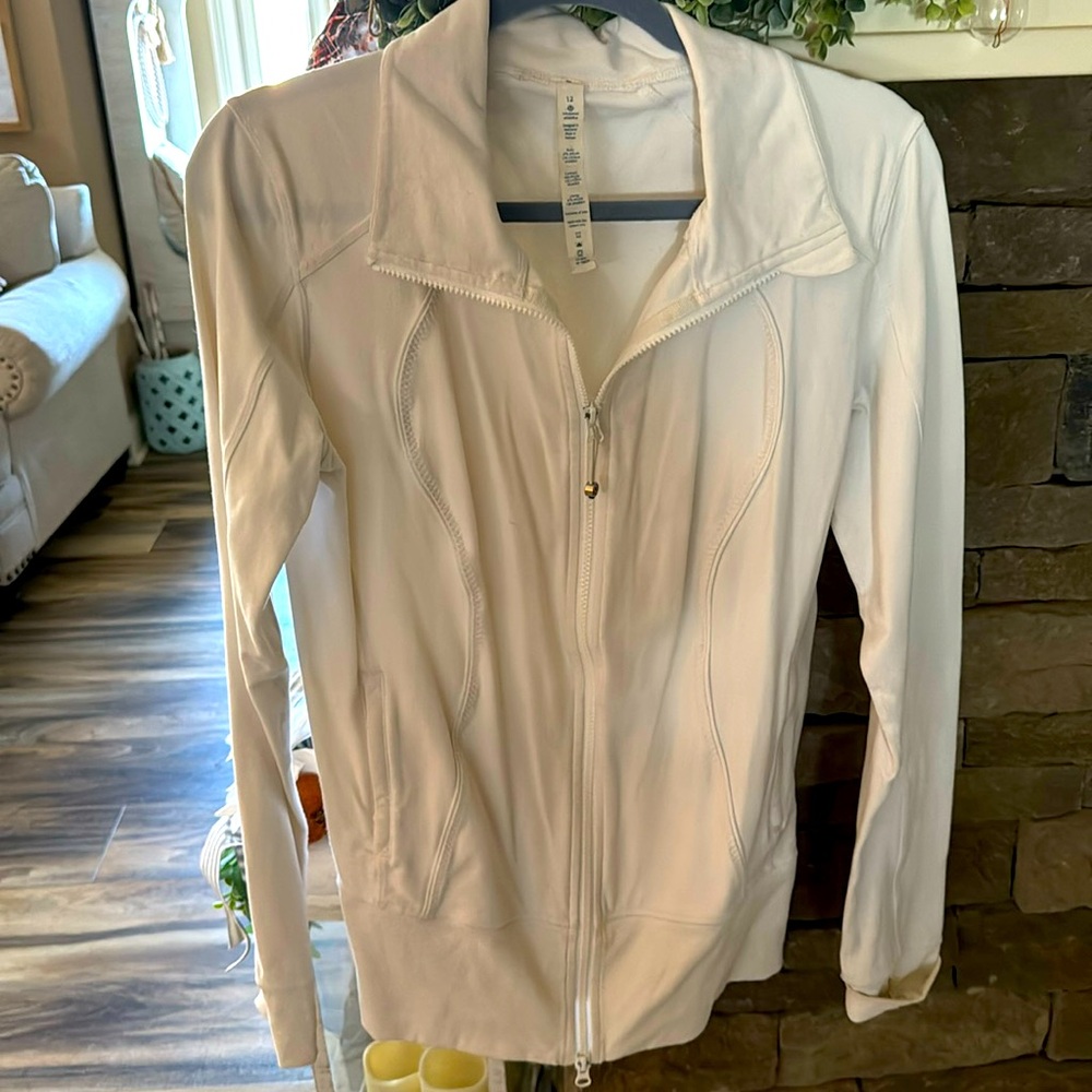 Lulu lemon athletica white jacket. Size 12